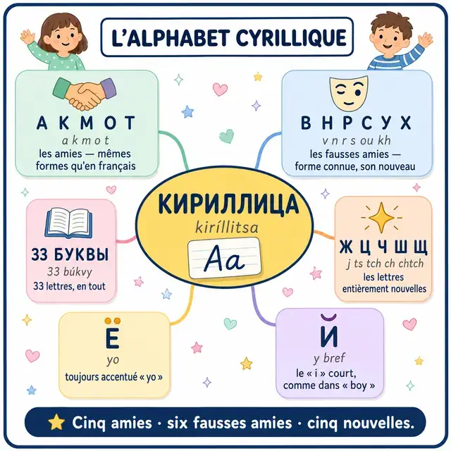 Carte mentale : l’alphabet cyrillique